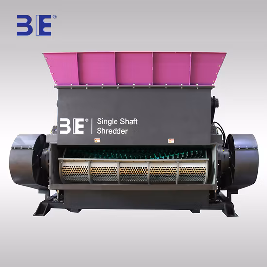 Plastique dur en plastique bois câble papier métal léger produits blancs granulateur de déchets solides Rdf broyeur à arbre unique machine de recyclage